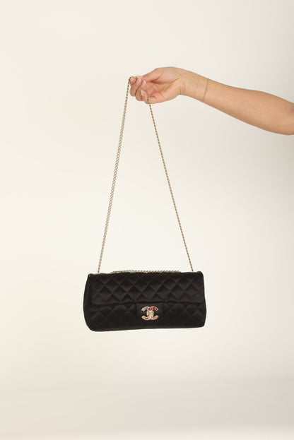 Extremely Rare Chanel 2008 Satin Gemstone East West