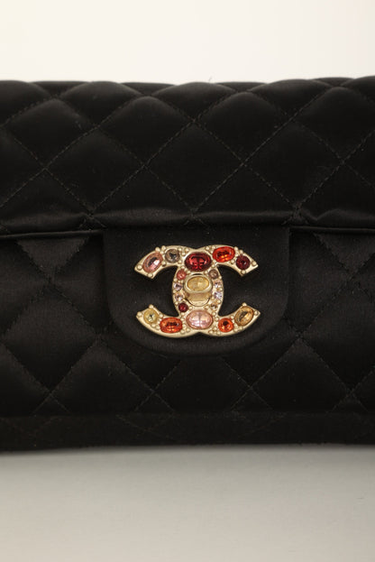 Extremely Rare Chanel 2008 Satin Gemstone East West