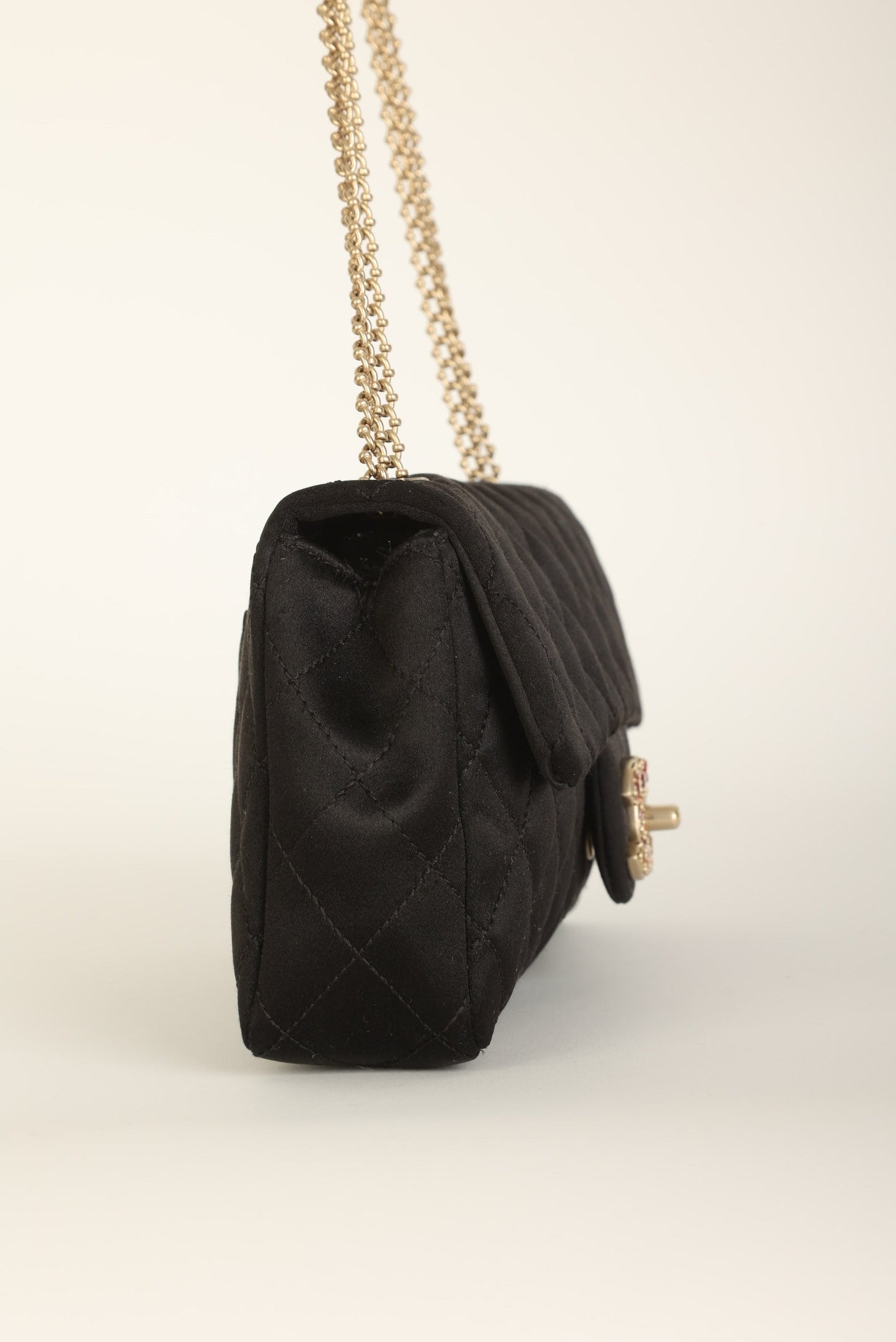 Extremely Rare Chanel 2008 Satin Gemstone East West
