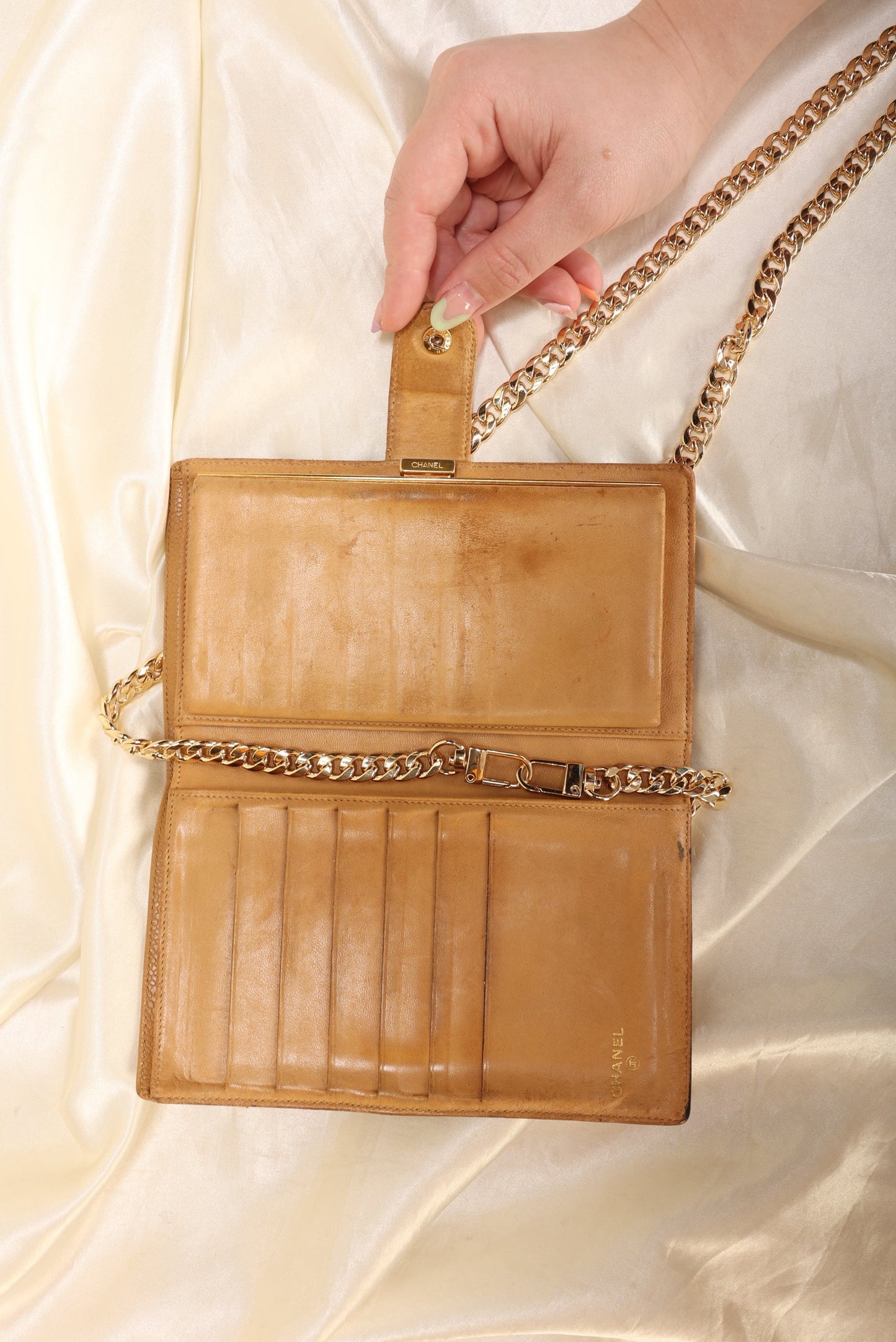 Chanel Caviar Timeless Wallet on Chain