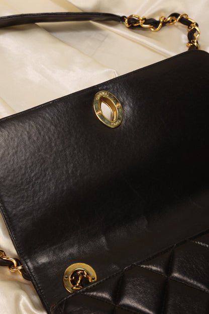 Chanel XL Logo Lambskin Half Flap