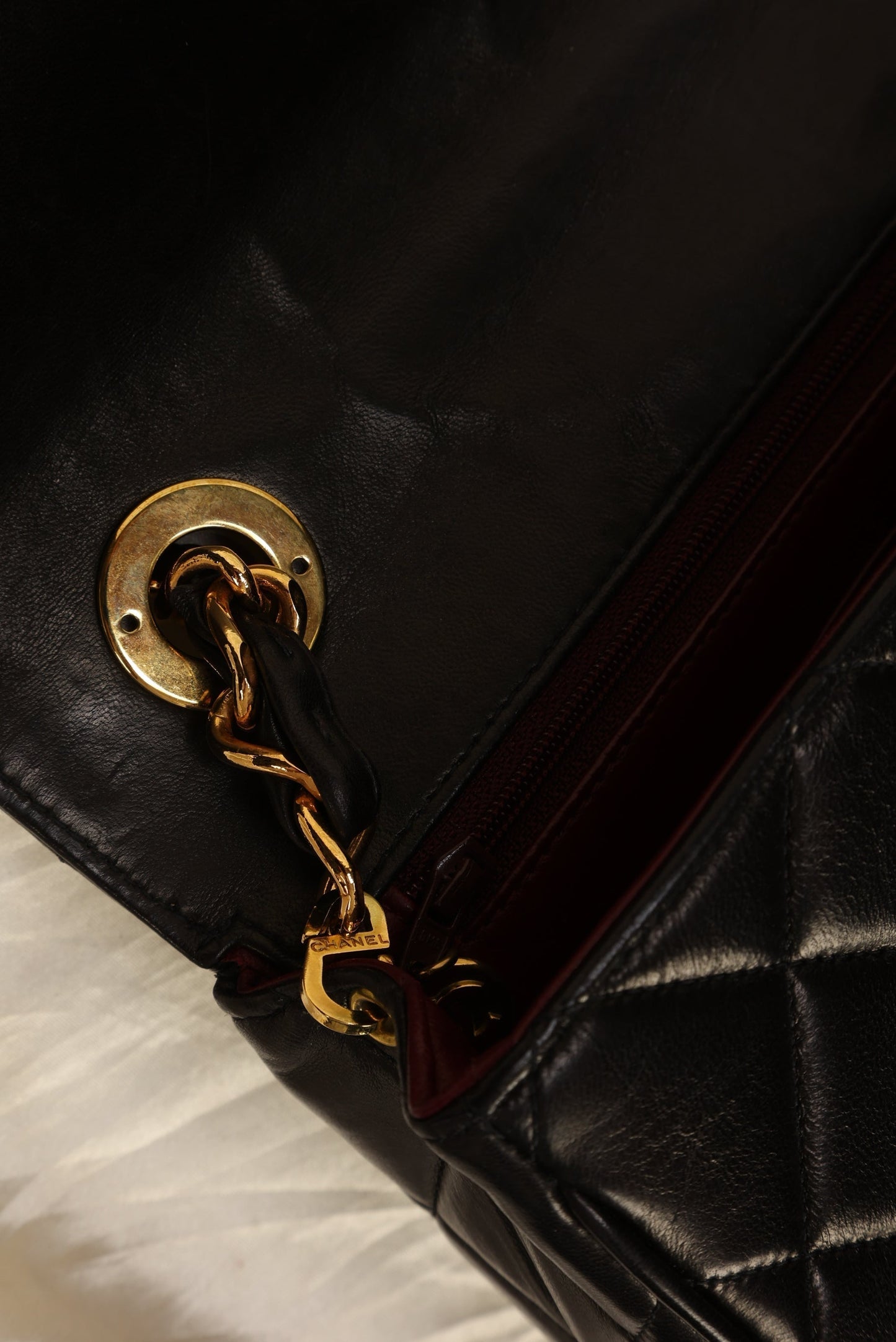 Chanel XL Logo Lambskin Half Flap