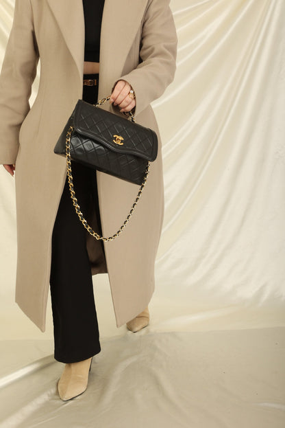 Extremely Rare Chanel 1989 Lambskin Trapezoid Flap with Wallet