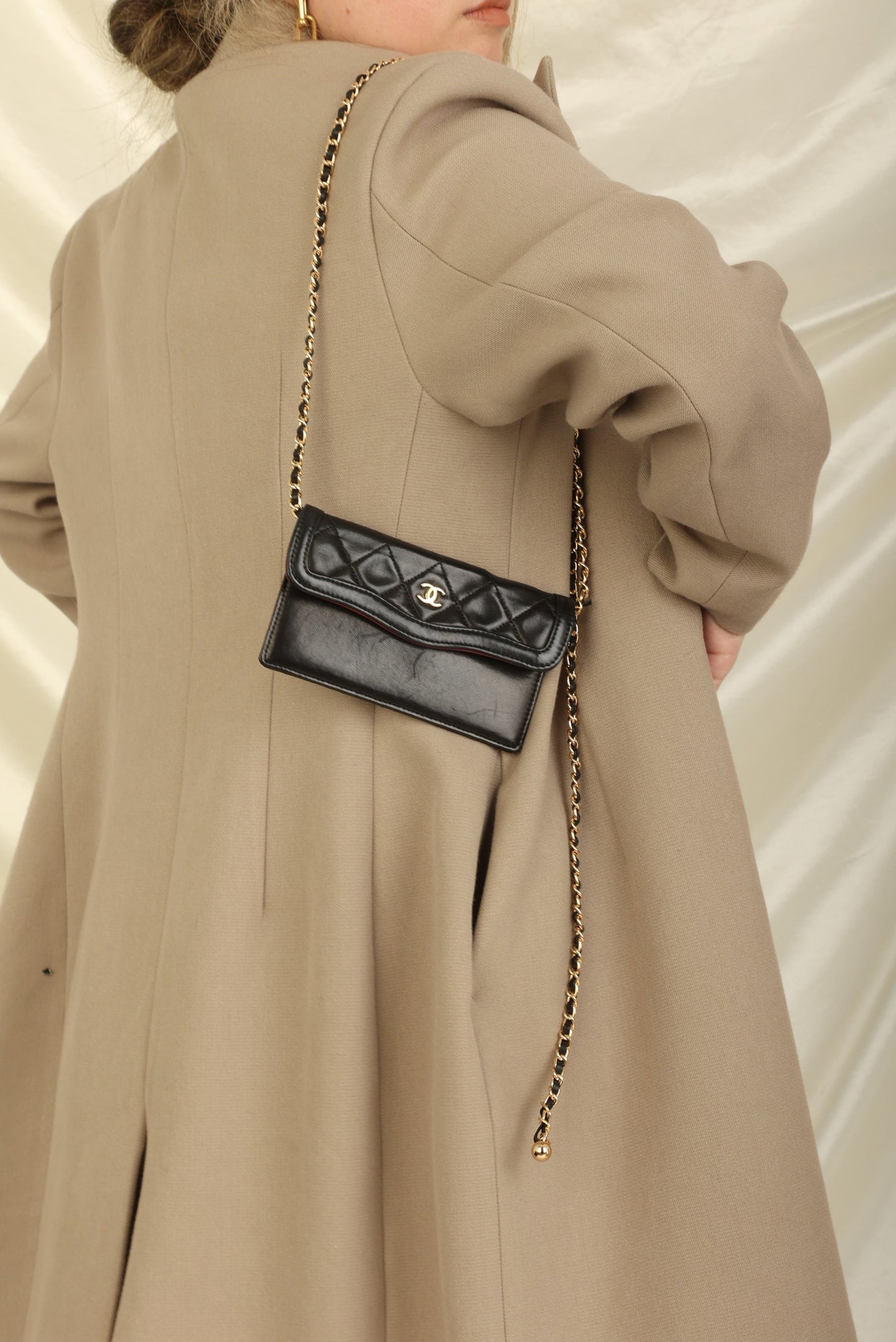 Extremely Rare Chanel 1989 Lambskin Trapezoid Flap with Wallet
