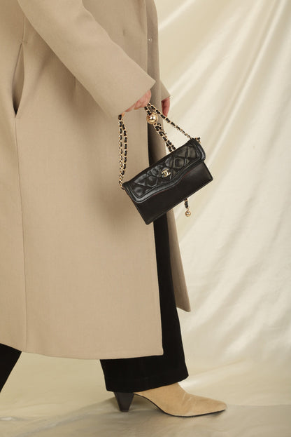 Extremely Rare Chanel 1989 Lambskin Trapezoid Flap with Wallet