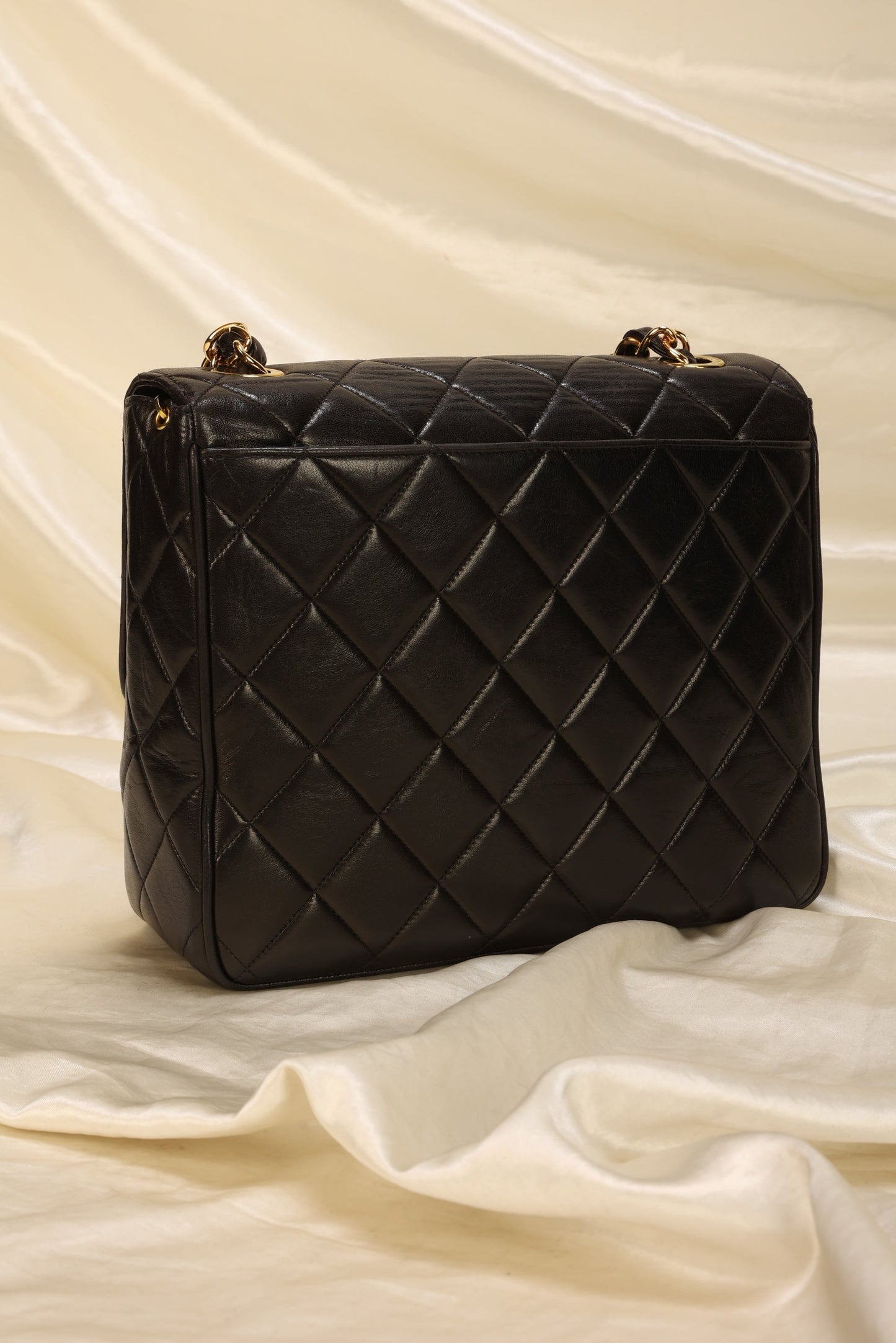 Chanel XL Logo Lambskin Half Flap
