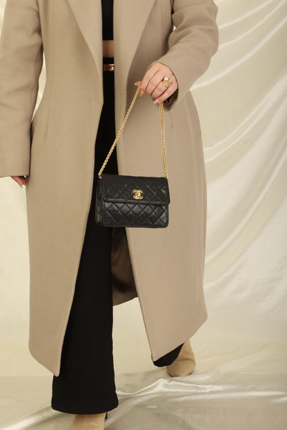 Extremely Rare Chanel 1991 Lambskin Mini Chain Flap