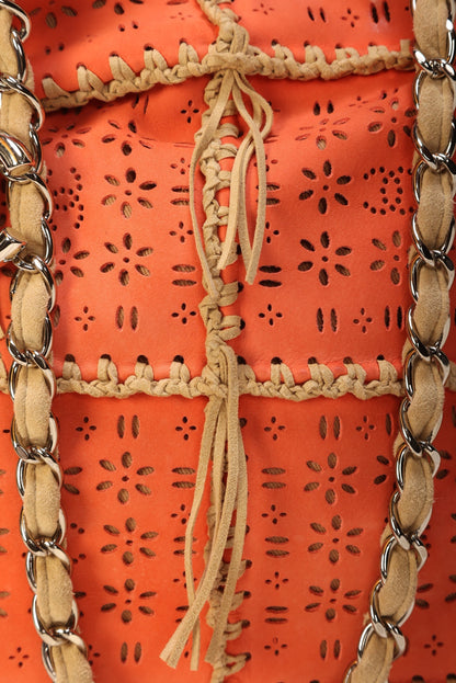 Extremely Rare Chanel Suede Fringe Tote