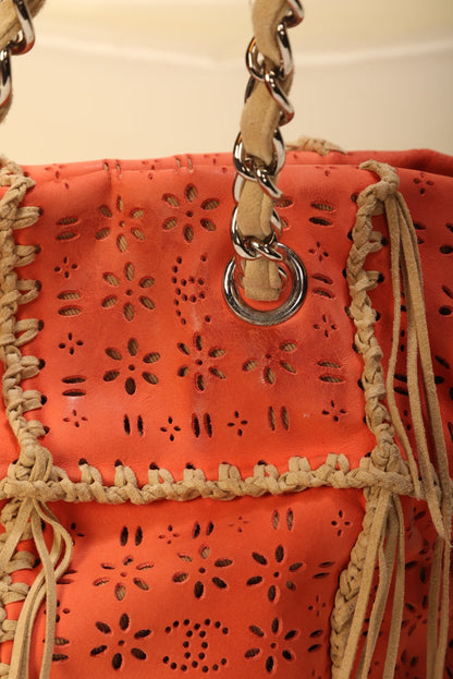 Extremely Rare Chanel Suede Fringe Tote