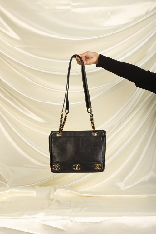 Chanel Caviar Mini Logo Tote