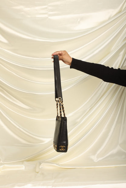 Chanel Caviar Mini Logo Tote