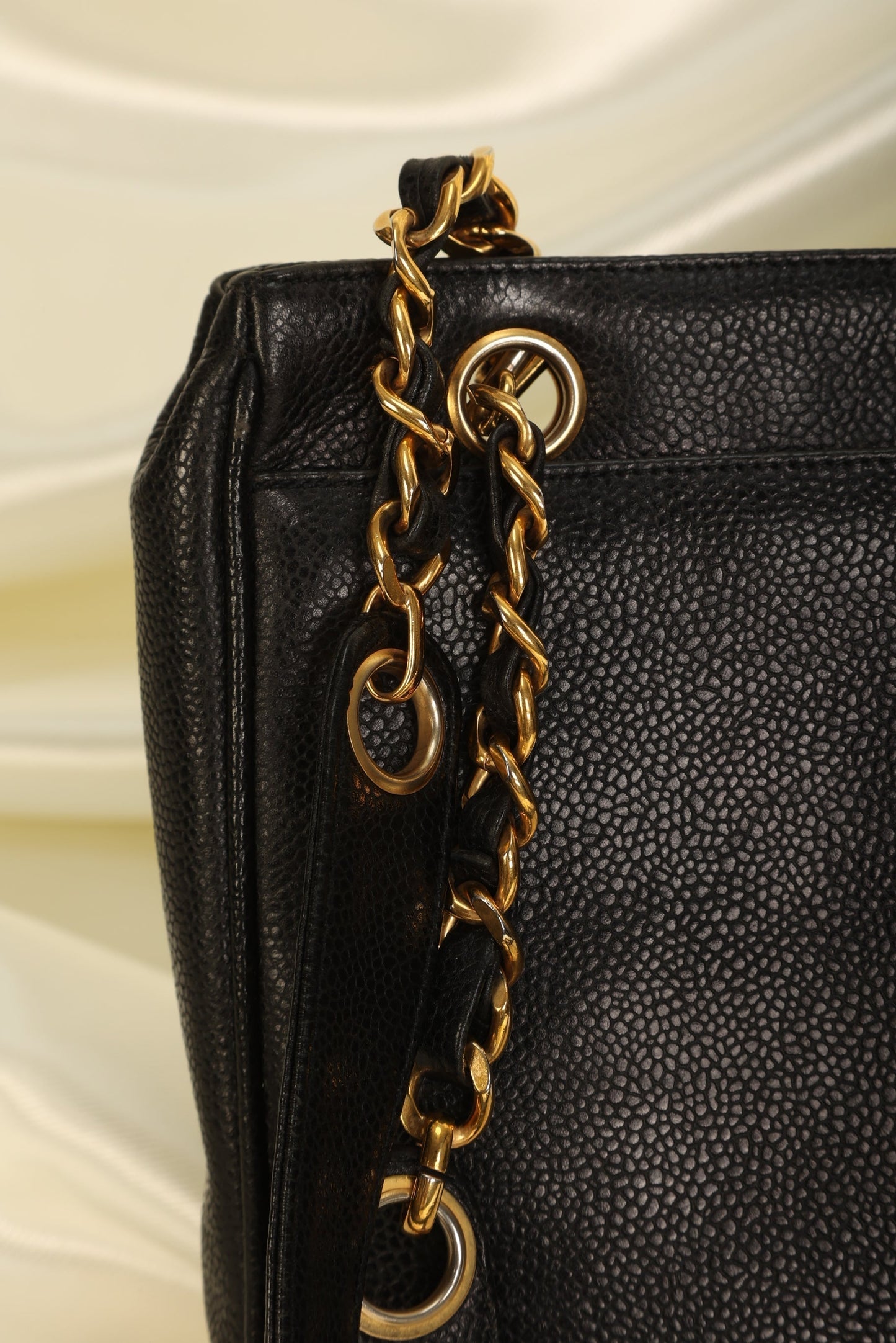 Chanel Caviar Mini Logo Tote