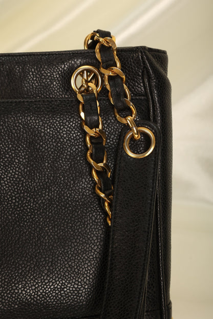 Chanel Caviar Mini Logo Tote
