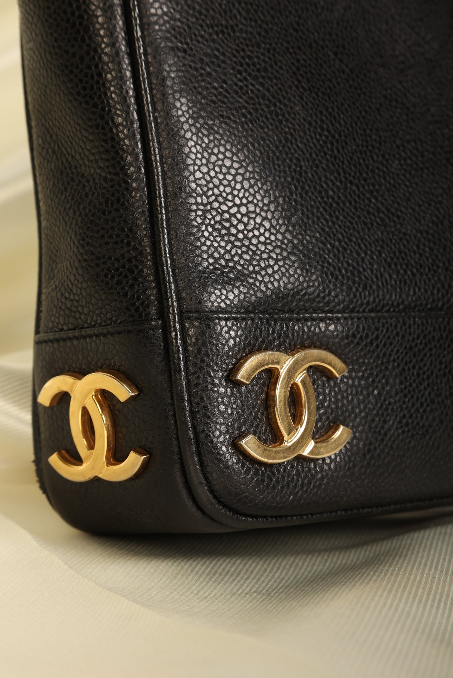 Chanel Caviar Mini Logo Tote