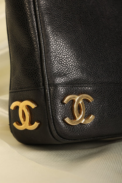 Chanel Caviar Mini Logo Tote