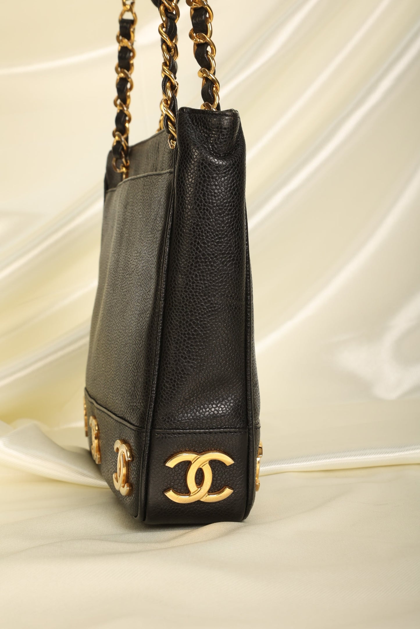 Chanel Caviar Mini Logo Tote