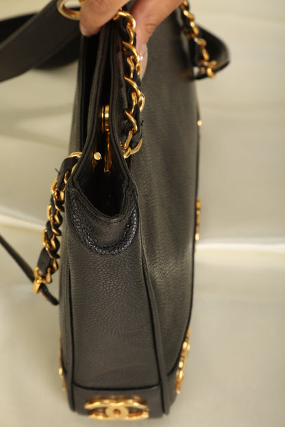 Chanel Caviar Mini Logo Tote