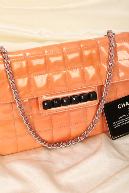 Chanel Patent Square Quilt Pochette