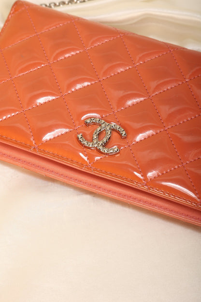 Chanel Patent Wallet on Chain