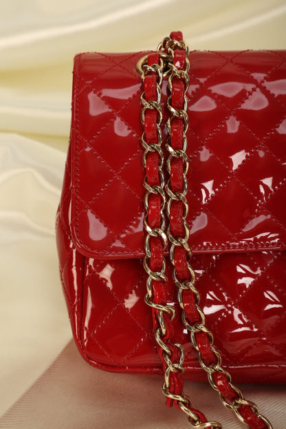 Extremely Rare Chanel Patent Charm Flap Bag