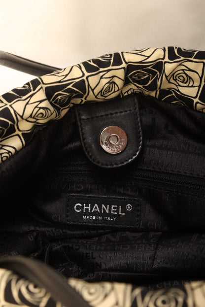 Chanel Canvas Camellia Tote