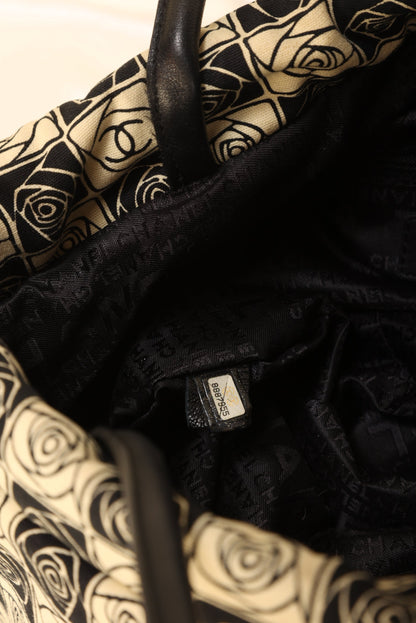 Chanel Canvas Camellia Tote