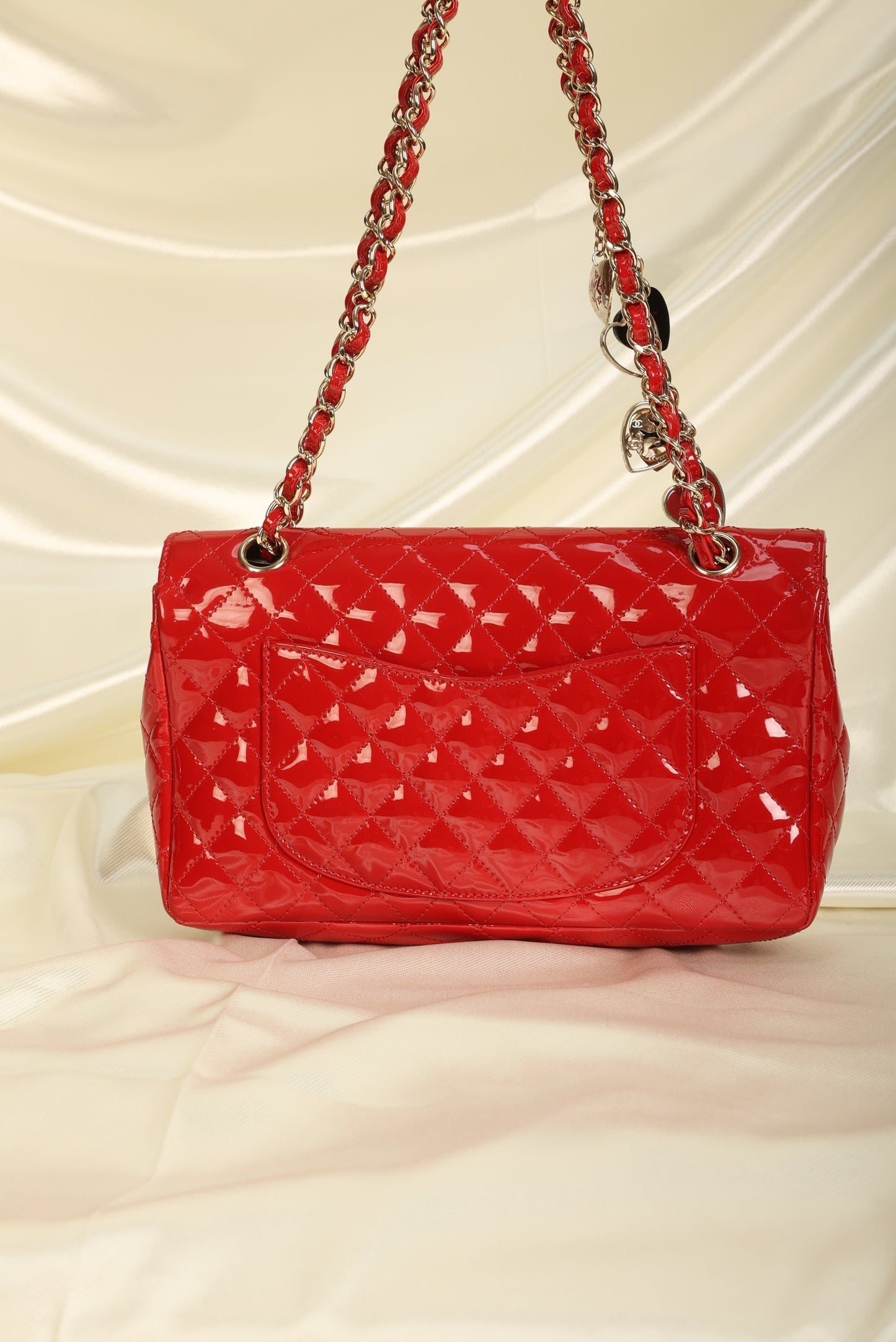 Extremely Rare Chanel Patent Charm Flap Bag