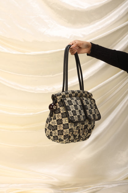 Chanel Canvas Camellia Tote