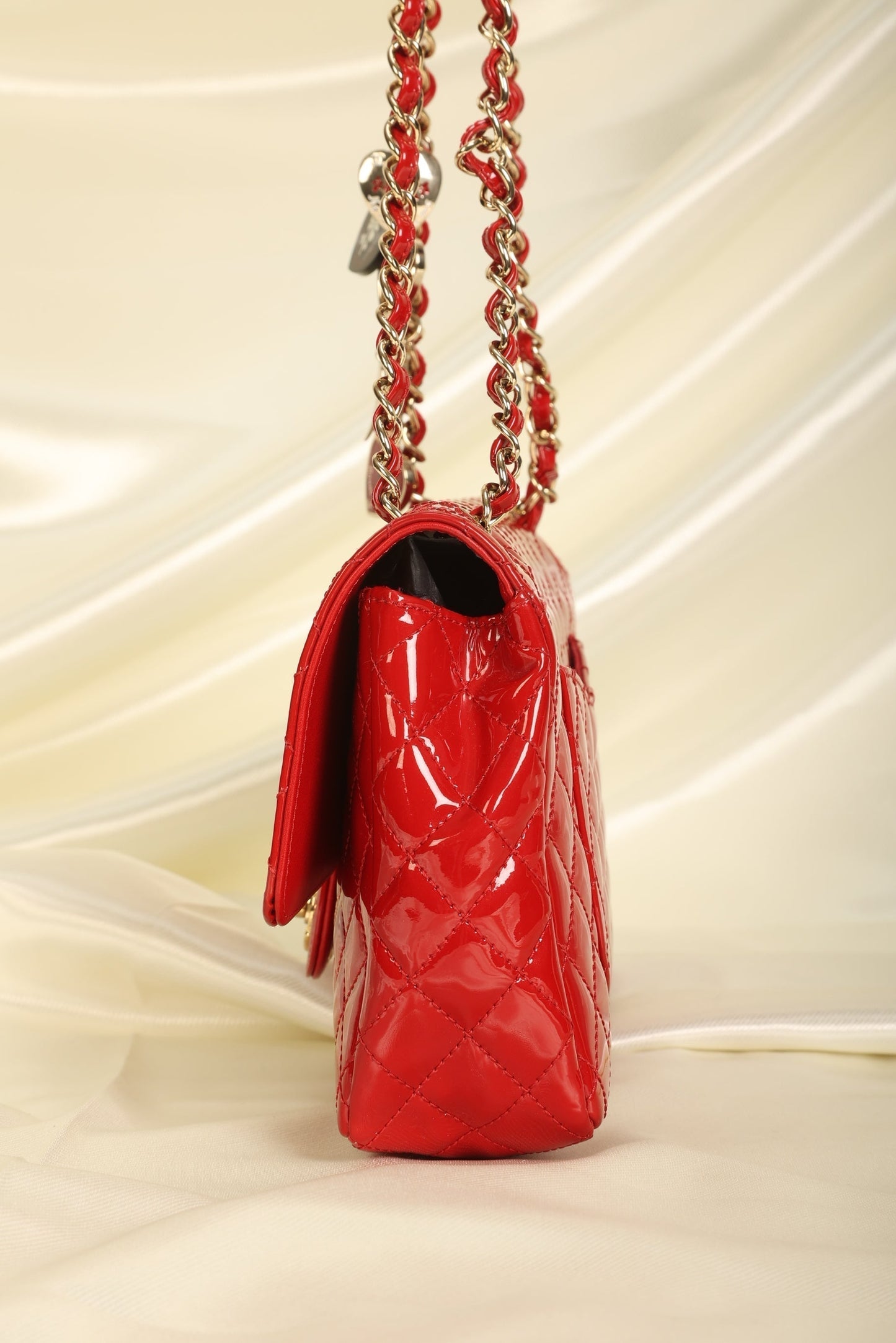 Extremely Rare Chanel Patent Charm Flap Bag