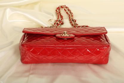 Extremely Rare Chanel Patent Charm Flap Bag