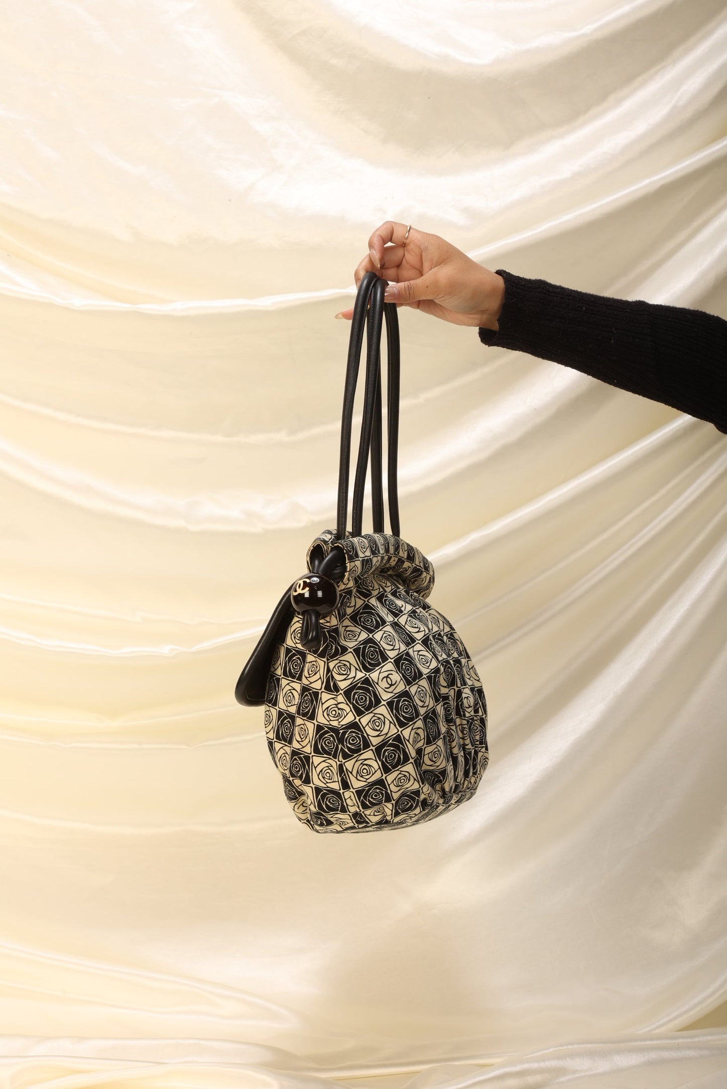 Chanel Canvas Camellia Tote
