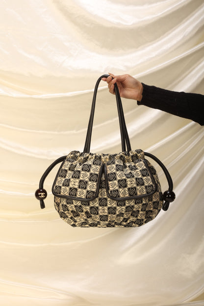 Chanel Canvas Camellia Tote