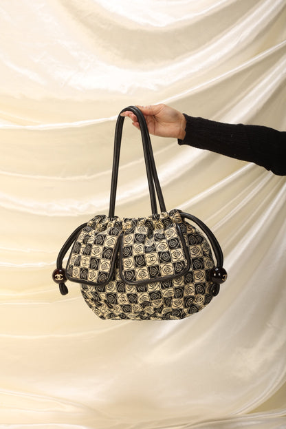 Chanel Canvas Camellia Tote