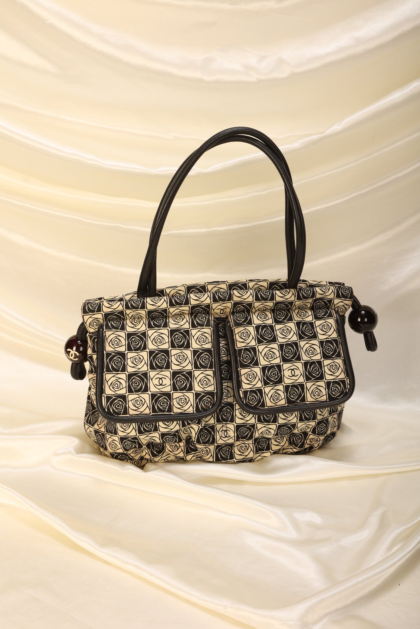 Chanel Canvas Camellia Tote