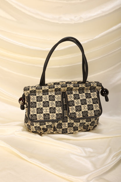 Chanel Canvas Camellia Tote
