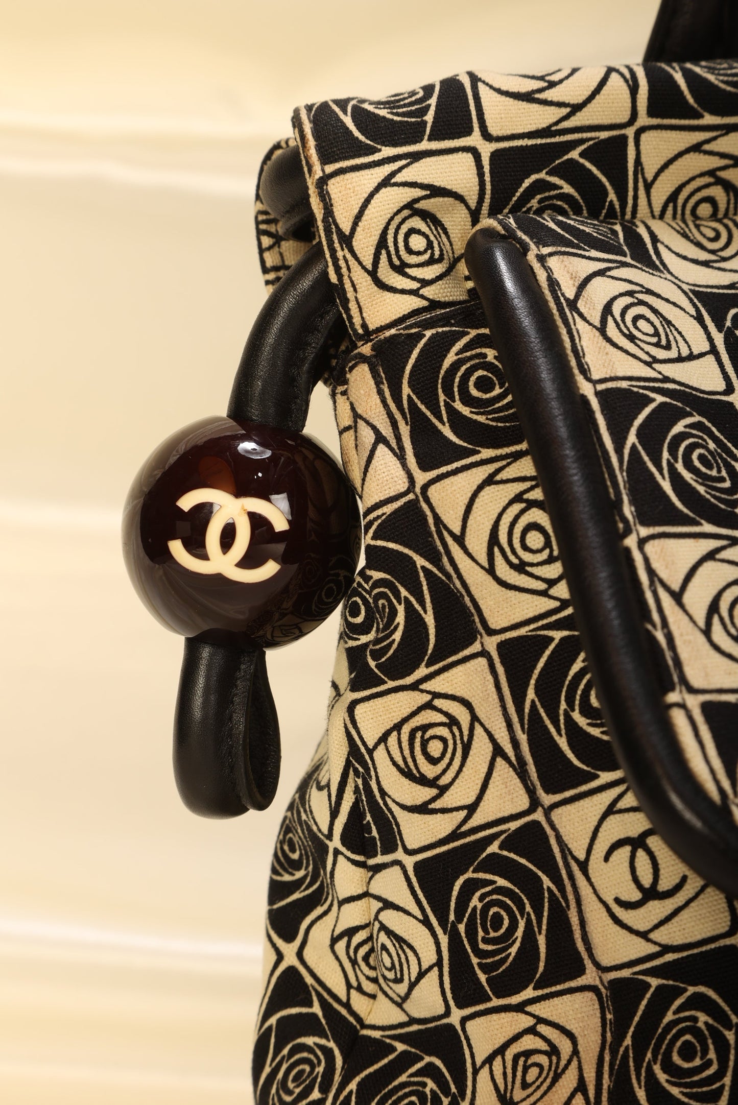 Chanel Canvas Camellia Tote