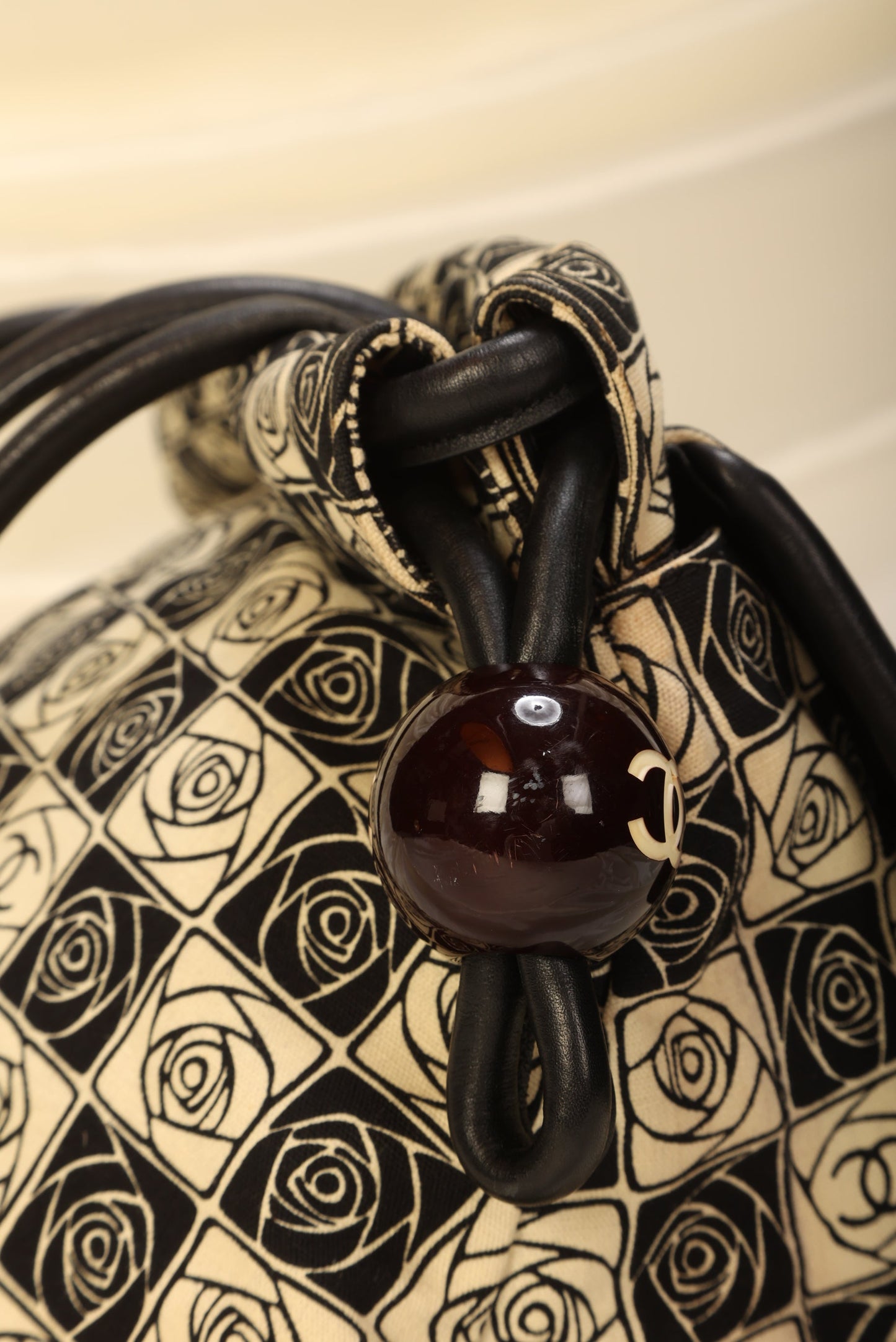 Chanel Canvas Camellia Tote