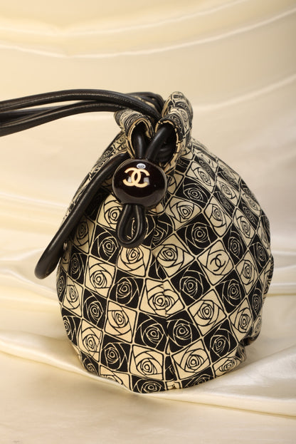 Chanel Canvas Camellia Tote
