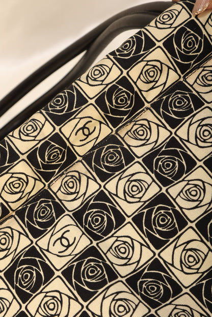 Chanel Canvas Camellia Tote