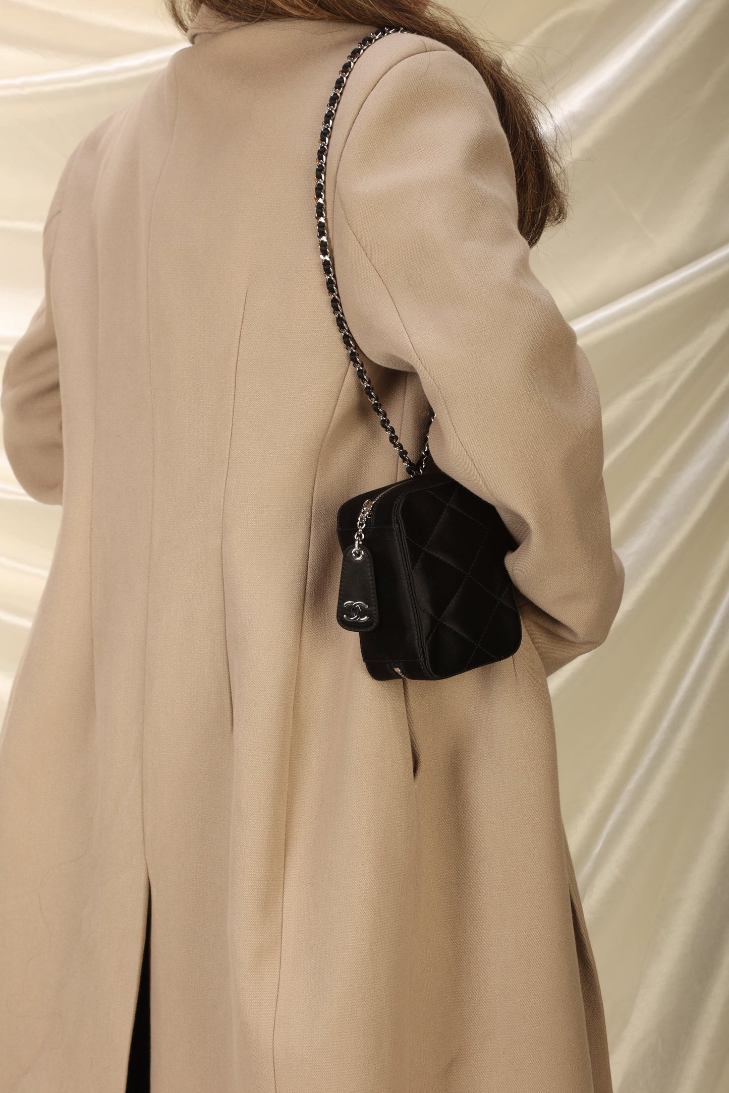 Chanel Satin Mini Box Bracelet Bag