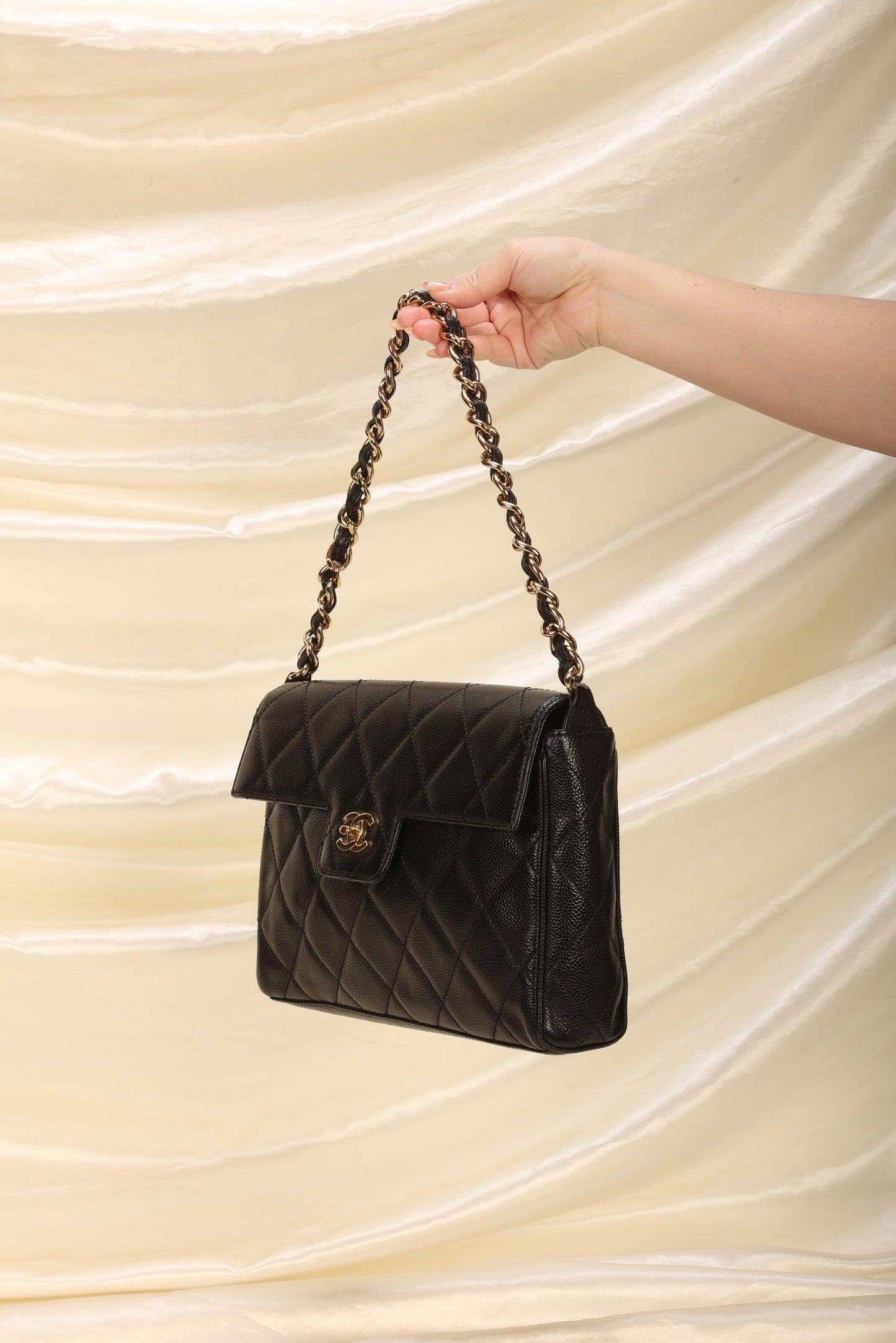 Chanel Caviar Turnlock Flap Bag