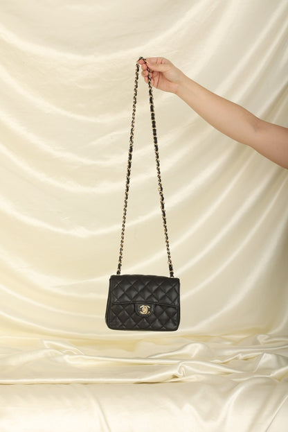Extremely Rare Chanel 2006 Caviar Mini Square Flap