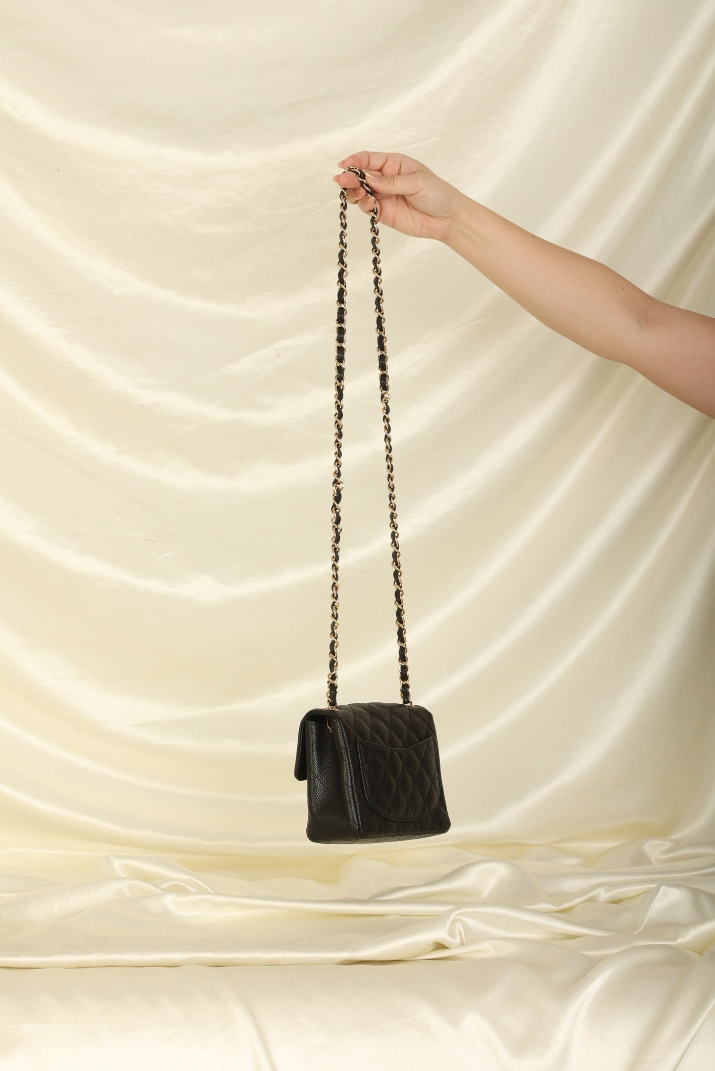 Extremely Rare Chanel 2006 Caviar Mini Square Flap