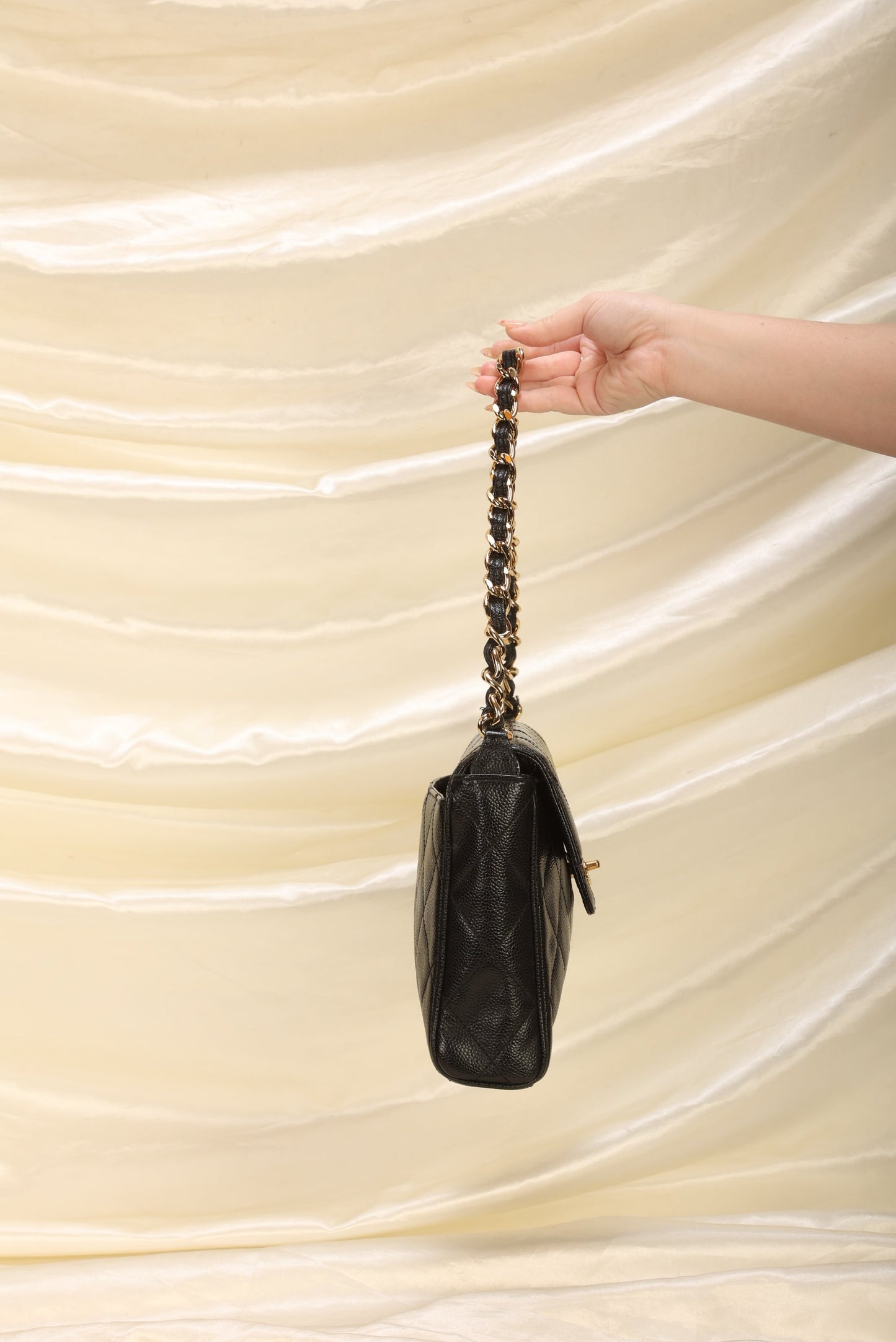 Chanel Caviar Turnlock Flap Bag