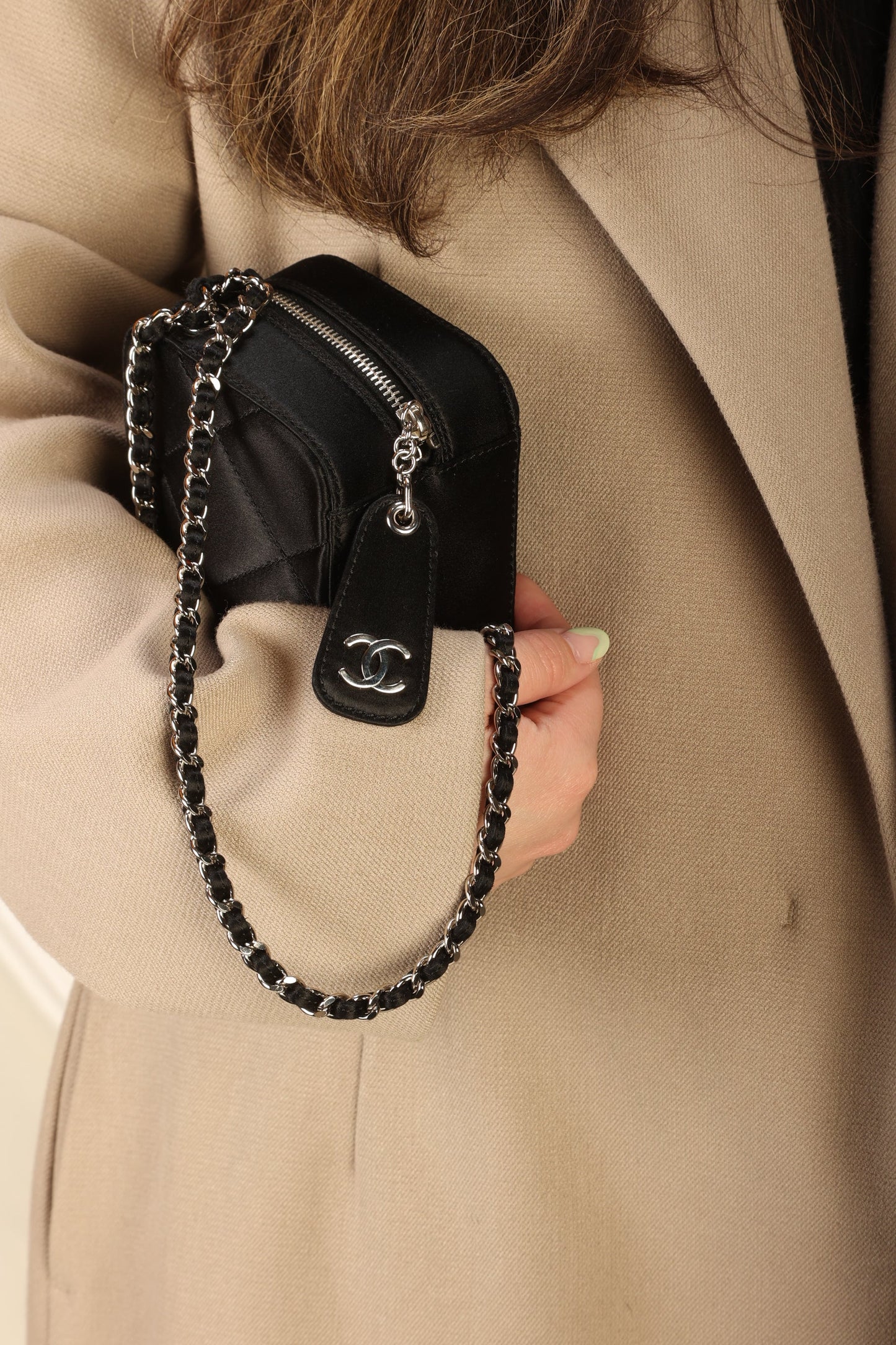 Chanel Satin Mini Box Bracelet Bag