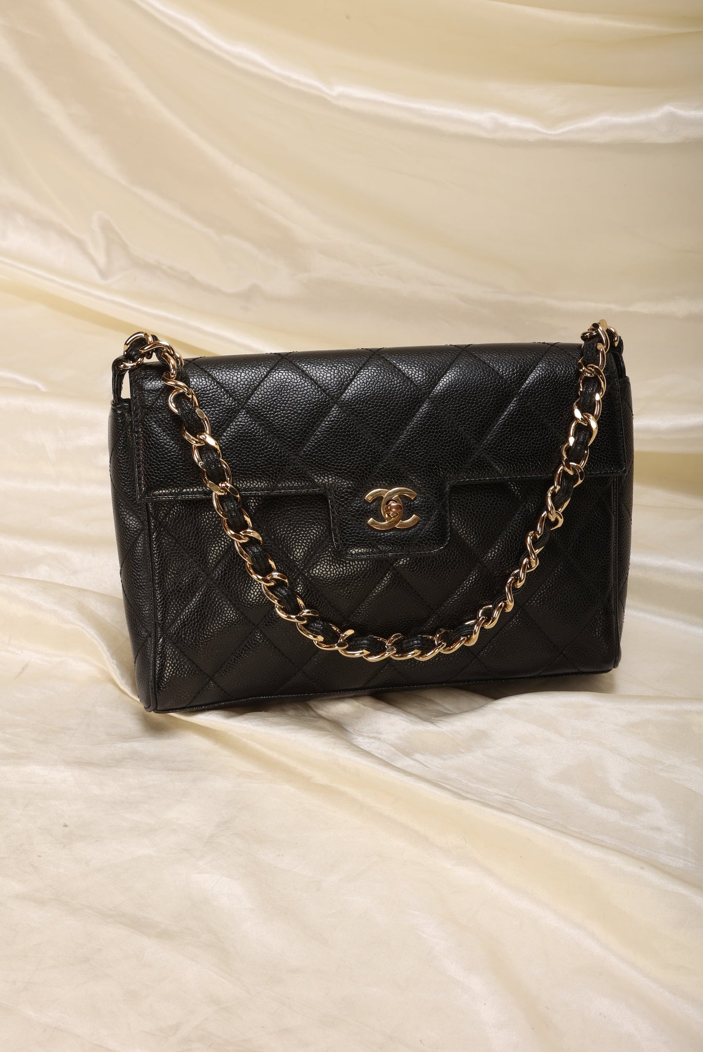 Chanel Caviar Turnlock Flap Bag