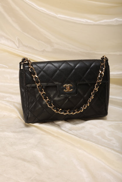 Chanel Caviar Turnlock Flap Bag