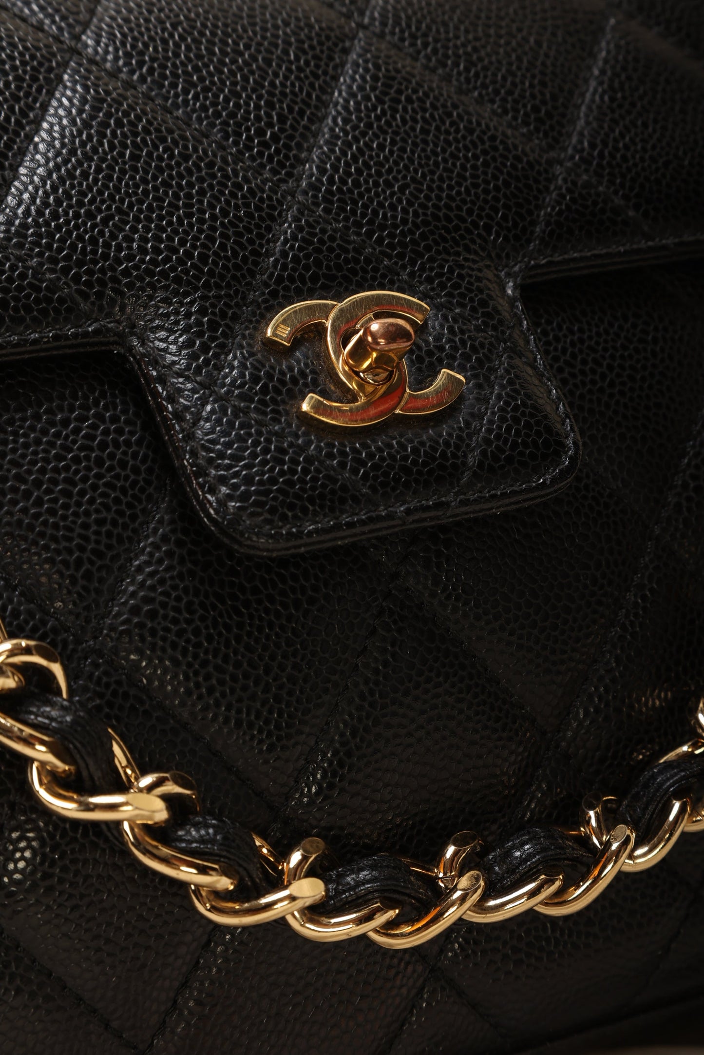 Chanel Caviar Turnlock Flap Bag