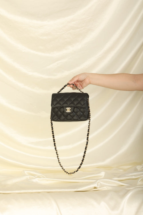 Extremely Rare Chanel 2006 Caviar Mini Square Flap