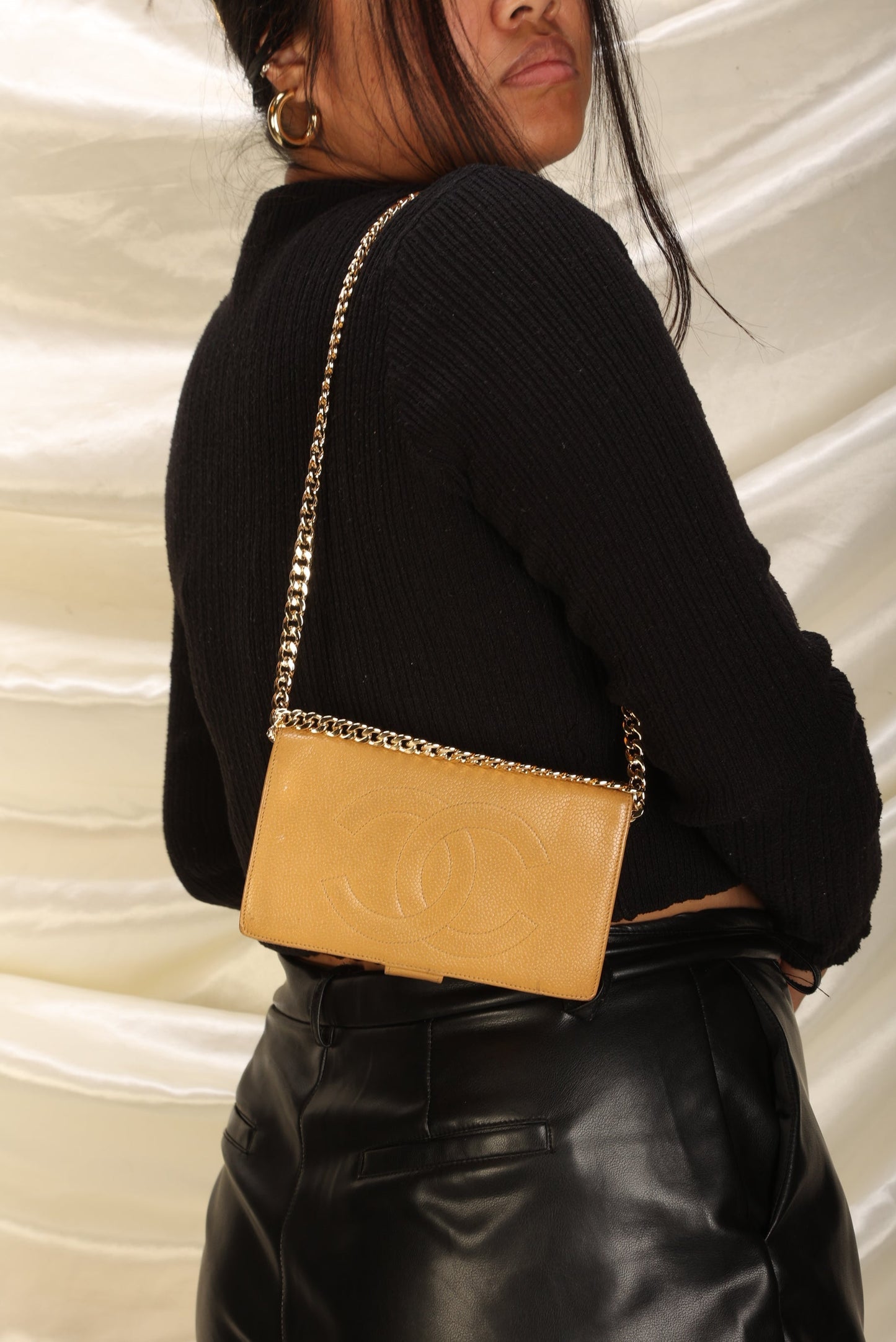Chanel Caviar Timeless Wallet on Chain